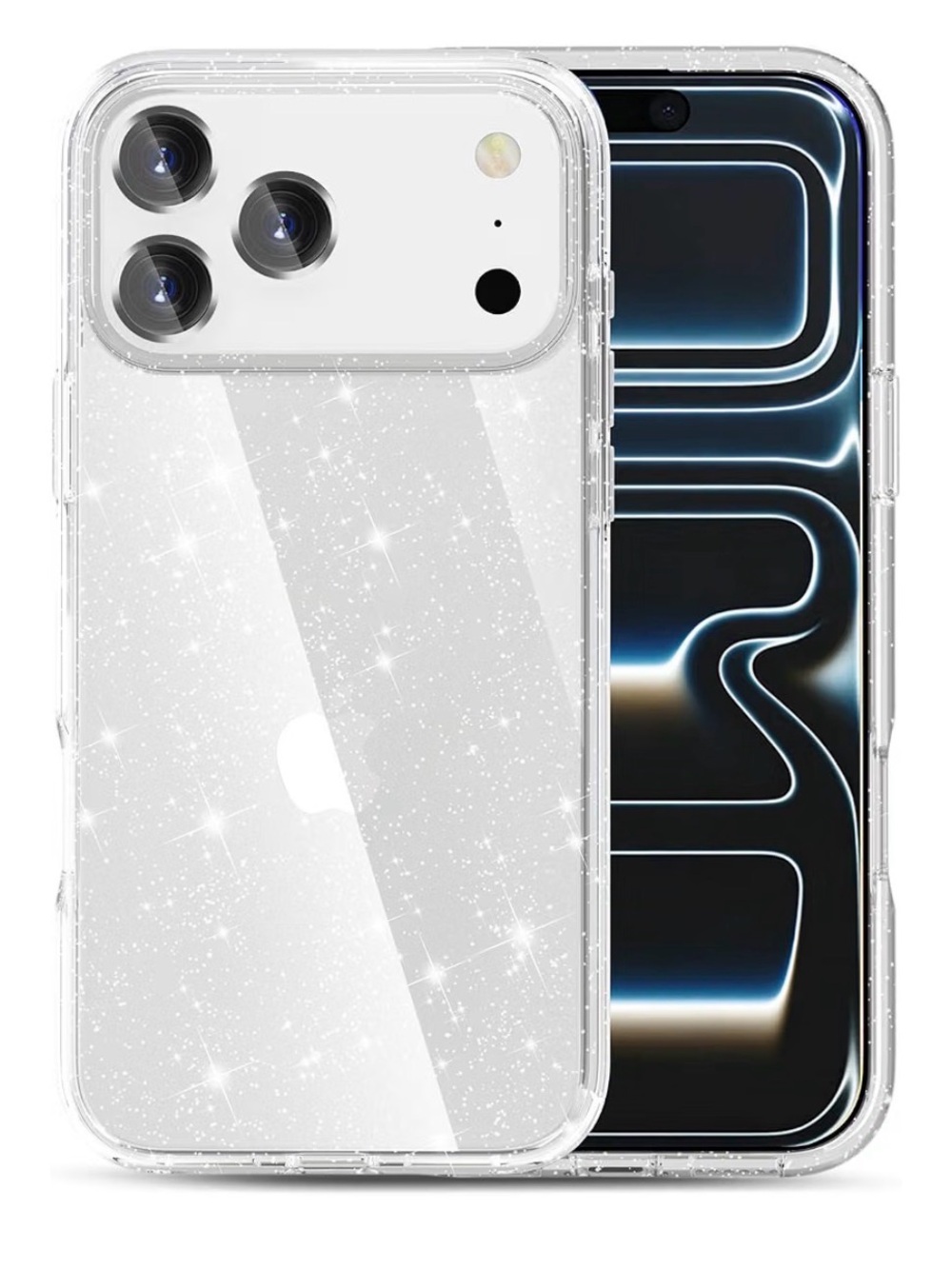 ☎️Glitter Clear Protective Phone Case for iPhone 17/18 Pro Max Clear Sparkle NEW